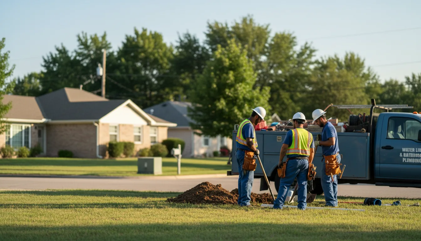Residential water line and bathroom plumbing service in Holland, MN